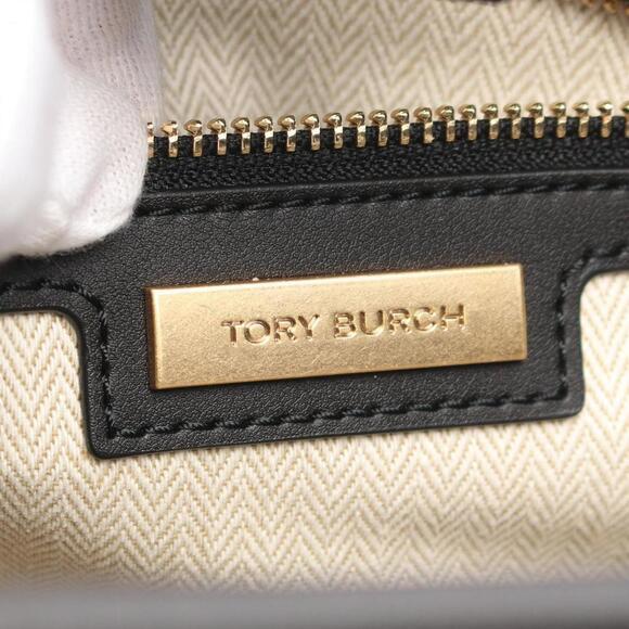 TORY BURCH Black Leather Tote Bag - Picture 5 of 7